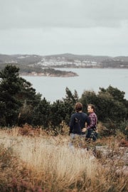 Kjærestefoto på Odderøya i Kristiansand