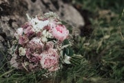 Brudebukett lilla rosa Camillas blomster