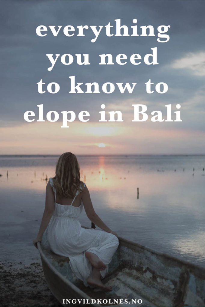 How to elope in Bali